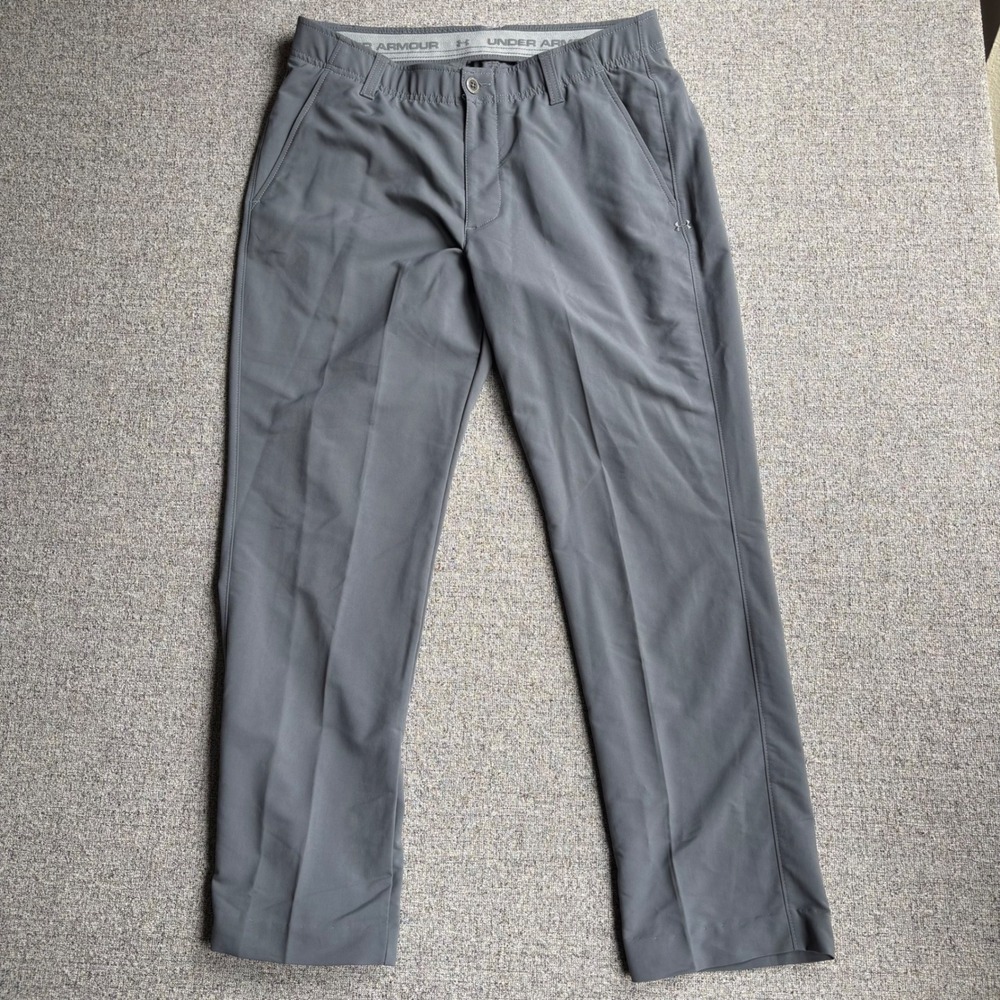 Under Armour Pants Mens 34x29 Performance Trousers Grey Stretch Golf Tech